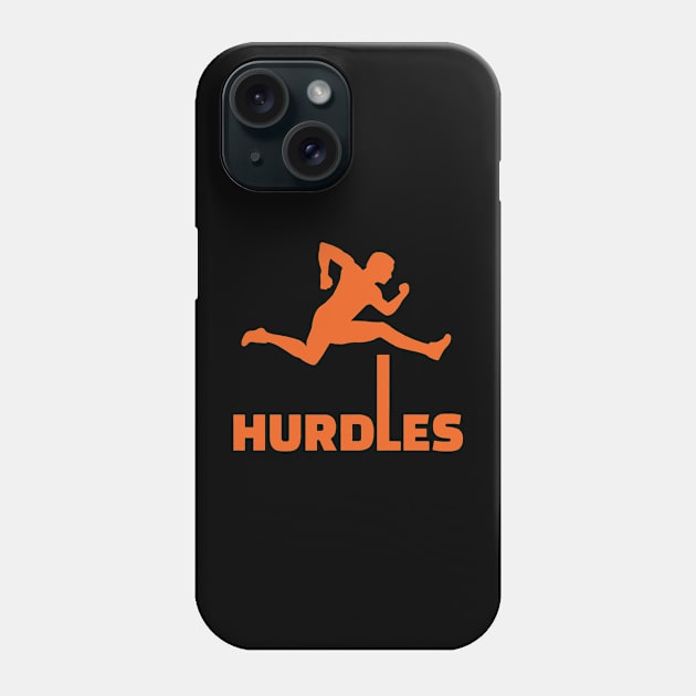 HURDLES orange Phone Case by Athletics Inc