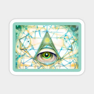 Illuminated Vision (8) - Trippy Psychedelic Eye Magnet