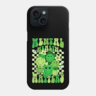 Mental Health Matter Groovy Floral Mental Health Awareness Phone Case