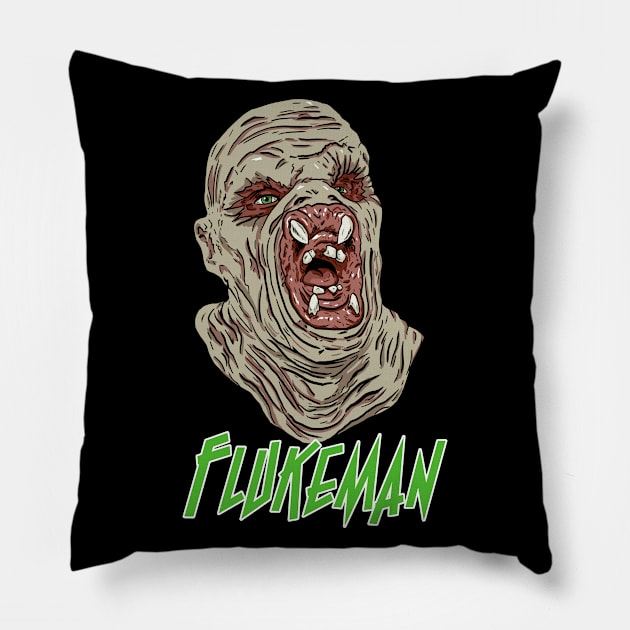 The Flukeman from X-Files Pillow by Black Snow Comics