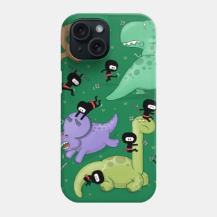 Ninjas vs. Dinosaurs Phone Case
