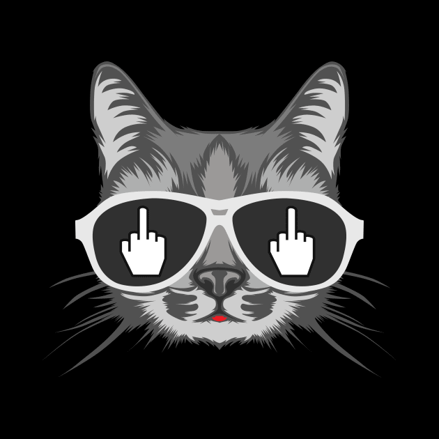 Middle Finger Cat by sqwear