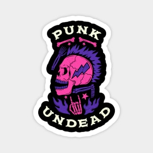 Punk Undead – Skull Mohawk Halloween Rock Design Magnet