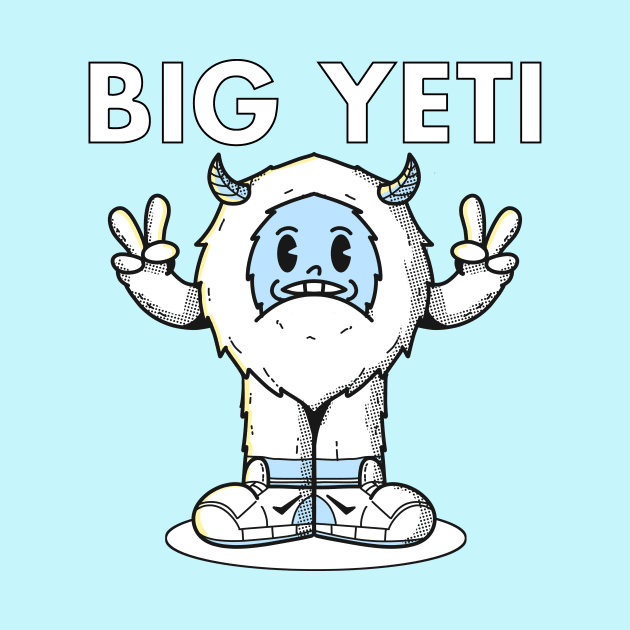 Big Yeti Bigfoot Vintage Cartoon by FlashCraft.co