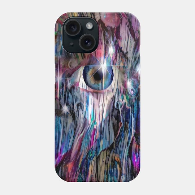 Eye in colorful space Phone Case by rolffimages