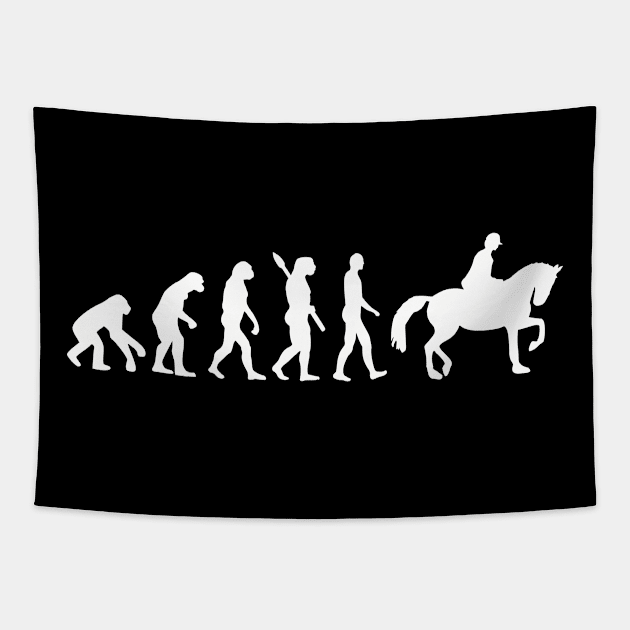 Evolution Riding horse Tapestry by Designzz