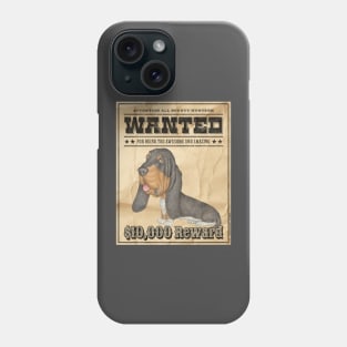 Cute Funny Basset Hound Wanted Poster Phone Case