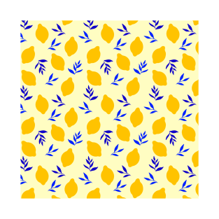 Yellow lemon pattern T-Shirt