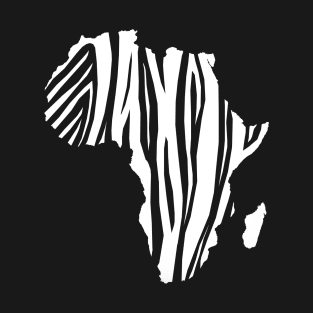 White Zebra Stripes on Africa T-Shirt