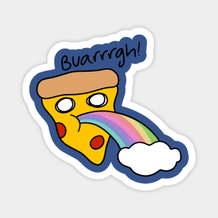 Pizza Slice Vomiting Rainbows Magnet