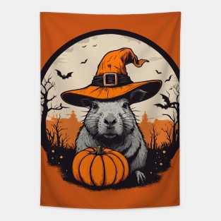 Capybara Halloween Tapestry