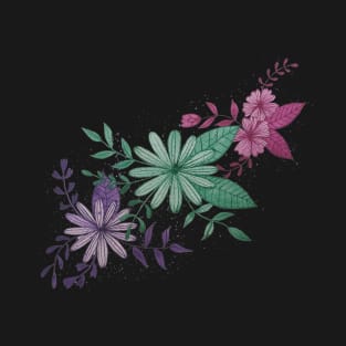 Watercolor Floral Illustration T-Shirt