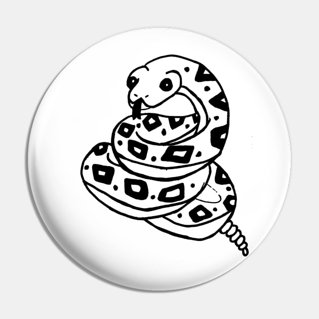 Inktober Snake - Large Design Pin by Aeriskate