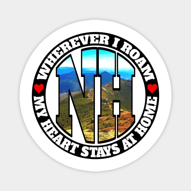 Heart Stays Home - New Hampshire Magnet by DonDota