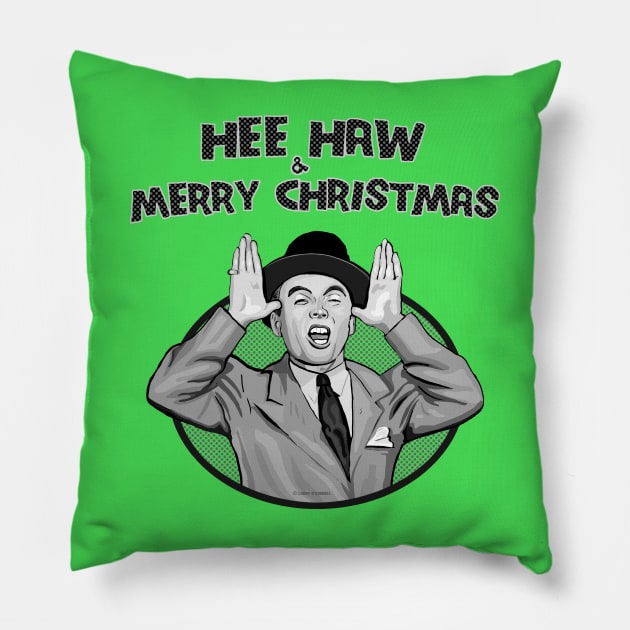 Hee Haw and Merry Christmas Pillow by FanboyMuseum