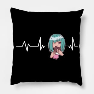 Anime & Chocolate Heartbeat Anime Gift Anime & Chocolate Pillow