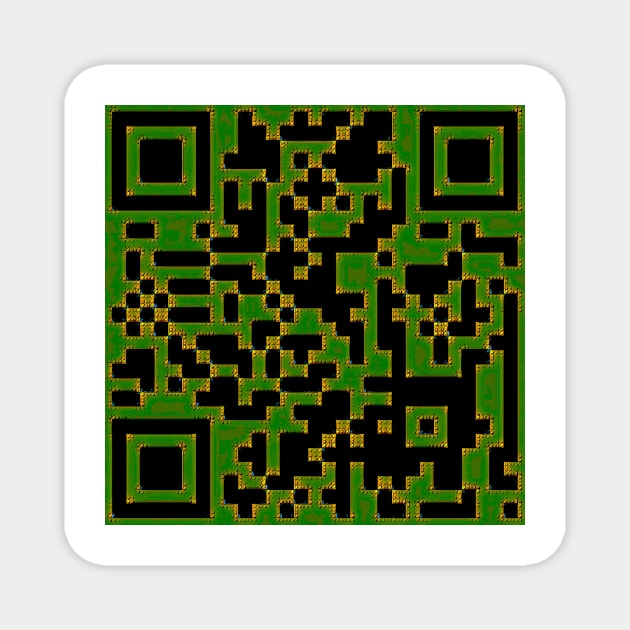 QR Green Magnet by Tovers