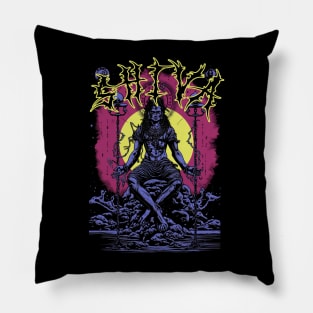 Lord Shiva Deathcore Style Dark Art Tee: Divine Aggression Pillow