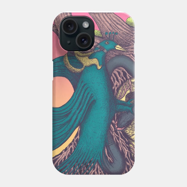 bird, snakes, squirrel Phone Case by marfuah