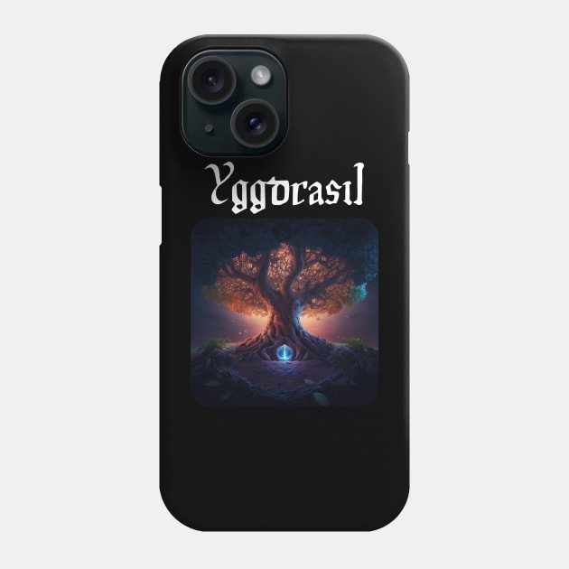 Yggdrasil - Tree of Life v2 Phone Case by AI-datamancer