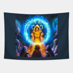 Sorcerer Conjures Magical Power Tapestry