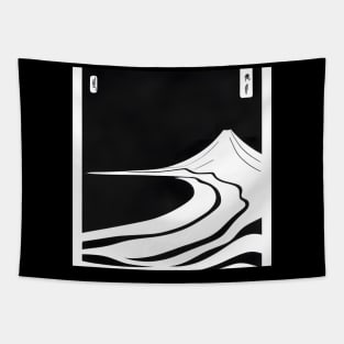 Mount Fuji and peaceful beach. Tapestry