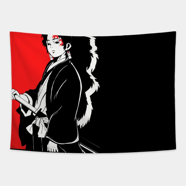 Tsugikuni Yoriichi Tapestry by BlackWhiteRed