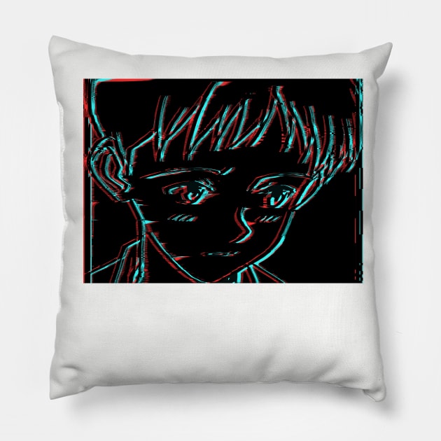 Shinji 3D Glitch Pillow by RAdesigns