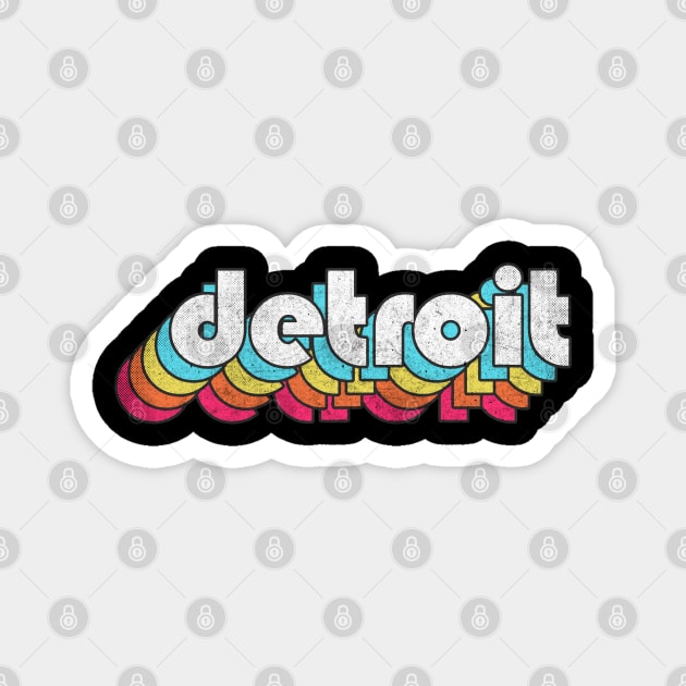 Detroit, Michigan \\// Retro Typography Design Magnet by DankFutura