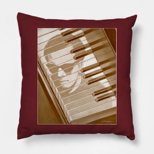 Piano Man in Sepia Pillow