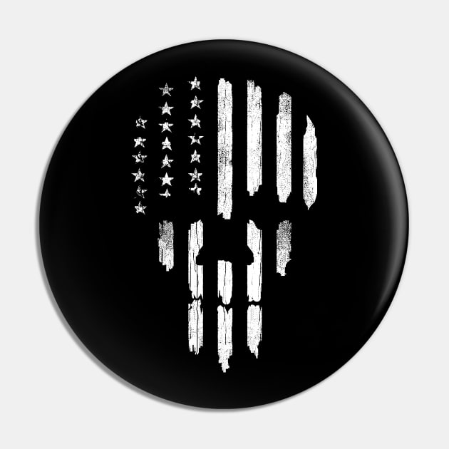 Merican Skull Pin by Etopix