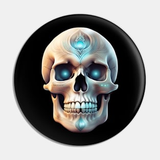 Eyes glowing skull Pin