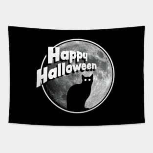 Happy Halloween - Black Cat Tapestry