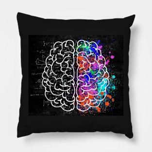 The painter mind VS the scientific mind Pillow