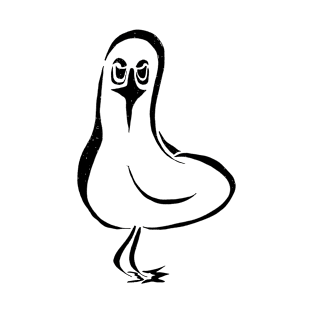 Sassy Seagull Sketch with Attitude T-Shirt