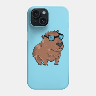 Capybara with glasses Phone Case