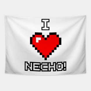 I Love Necho System 8 Bit Heart Tapestry