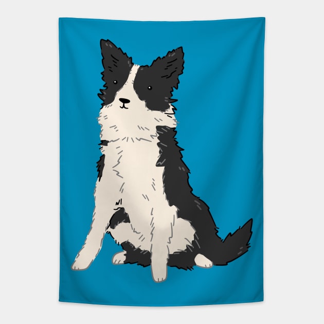 Border Collie Tapestry by saradaboru