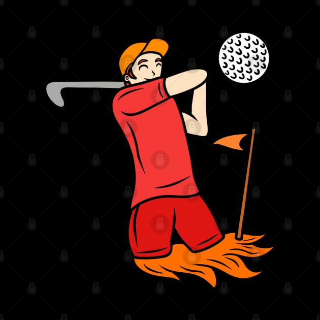 Golf player boy by Andrew Hau