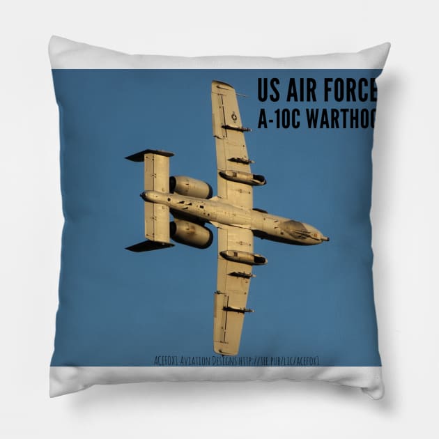 2-Sided USAF A-10C Warthog Pillow by acefox1