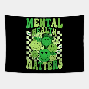 Mental Health Matter Groovy Floral Mental Health Awareness Tapestry