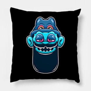 lazy guy cartoon Pillow