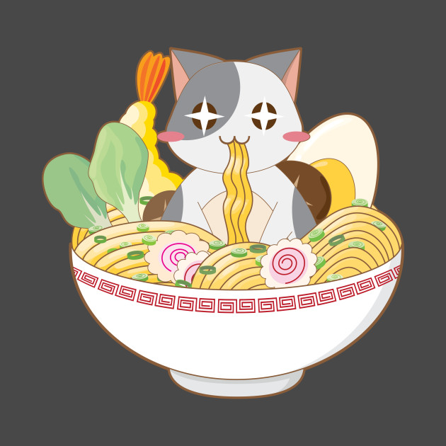 Ramen cat - Ramen Cat - T-Shirt | TeePublic