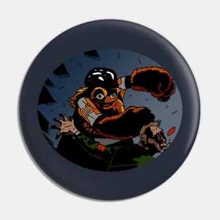 Gritty Punching Fascist Pin