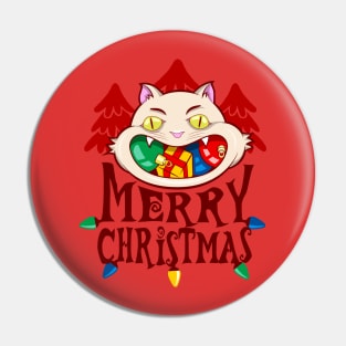 Cat - Merry Christmas Pin