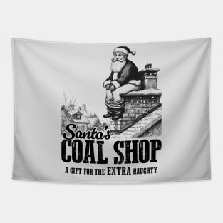 Santa's Naughty List - Funny Christmas Coal Tapestry