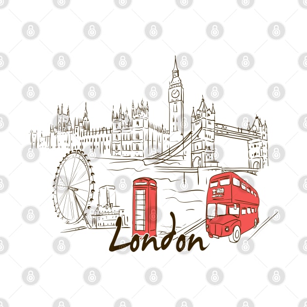 London Souvenir by Happy Art Designs