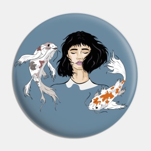 Koi fish girl Pin