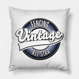 Fencing vintage all star logo Pillow