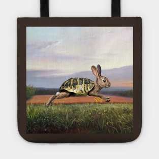 Rabbit Fighter - Surreal/Collage Art Tote